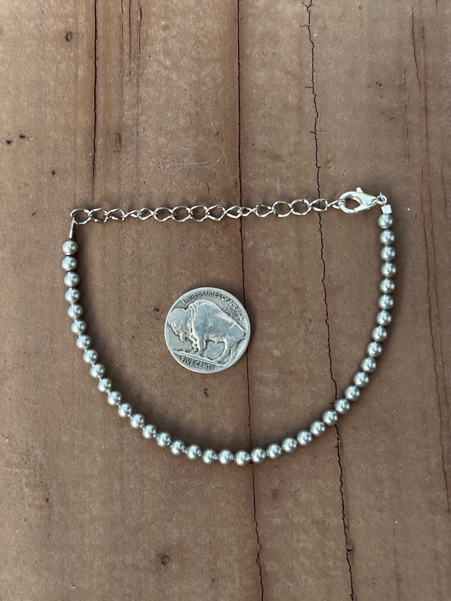 4mm Silver plated bracelet