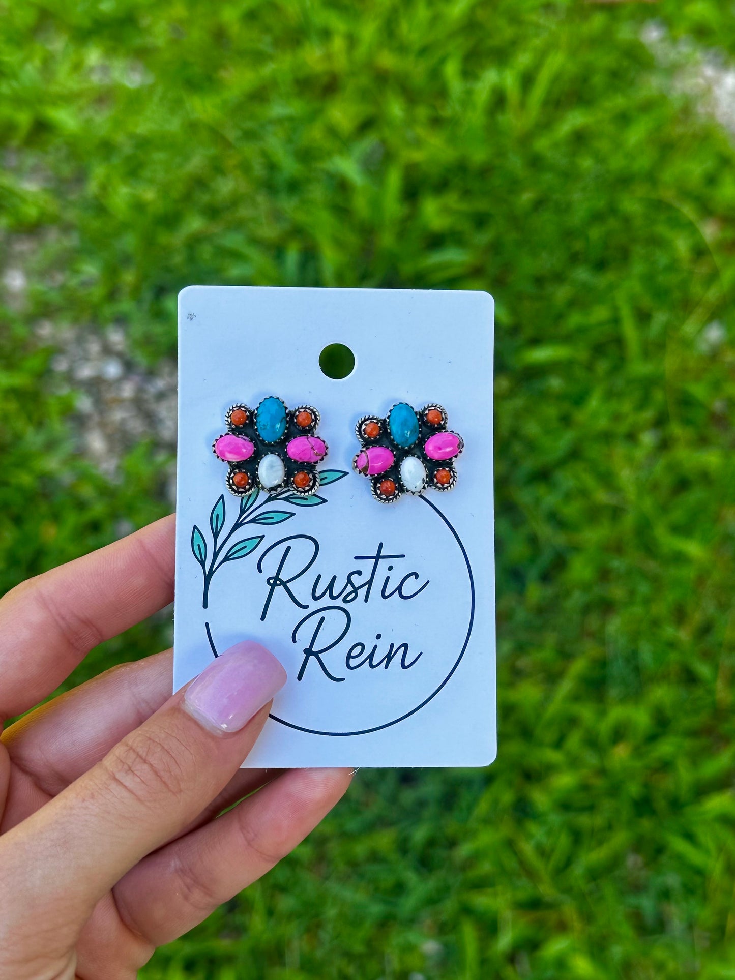 Multistone study earring