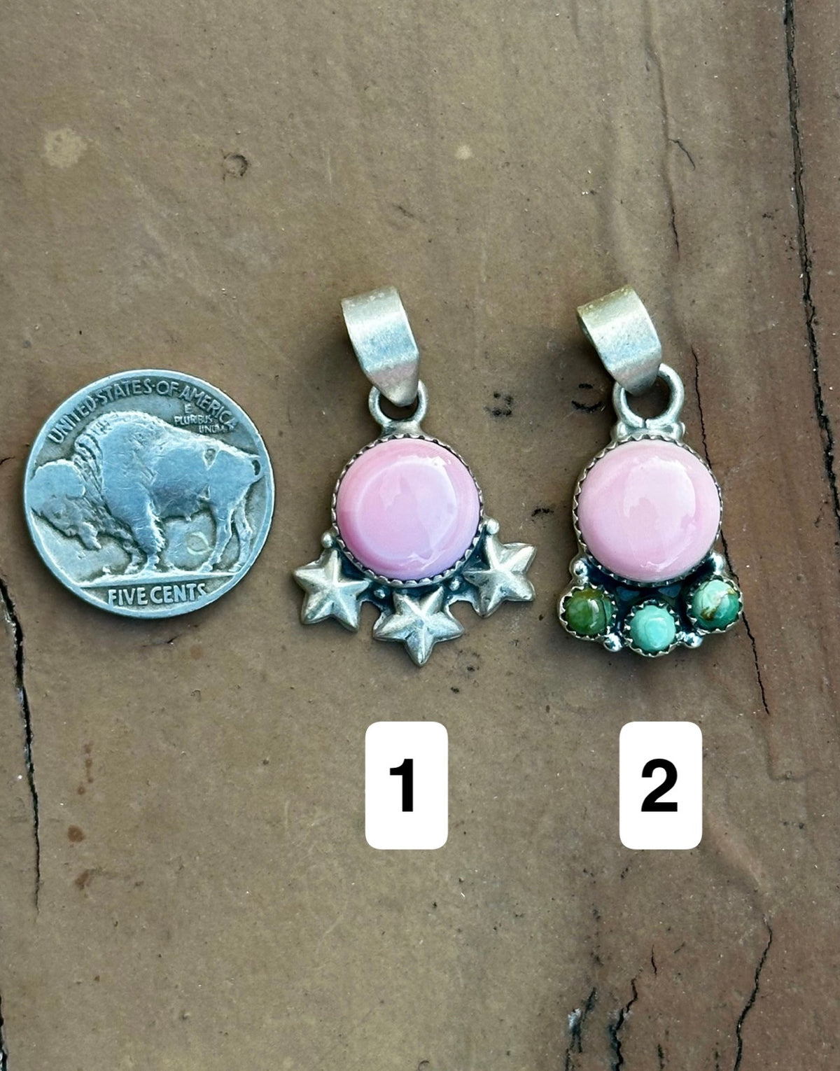 Pink conch pendant