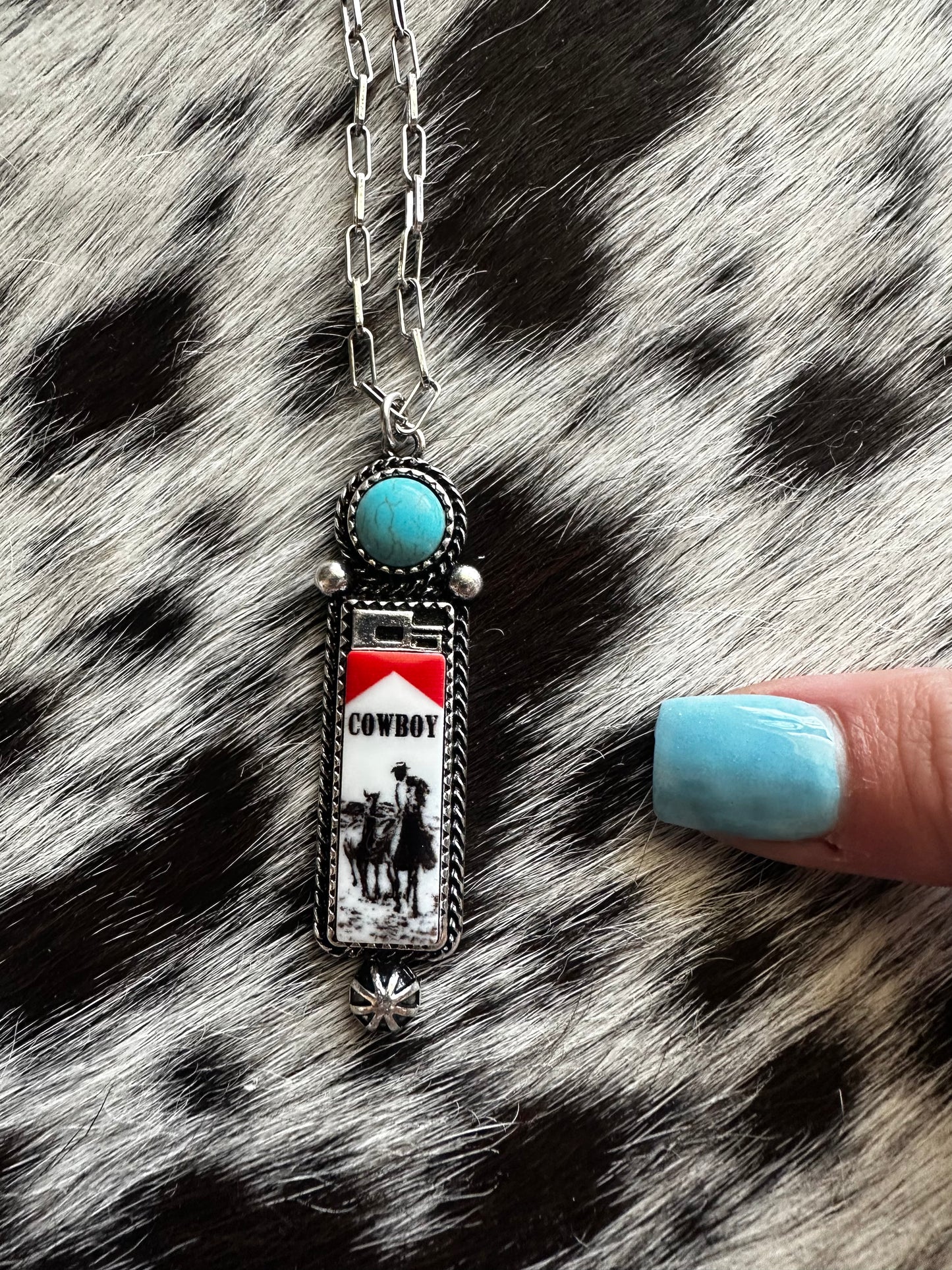 Cowboy lighter necklace