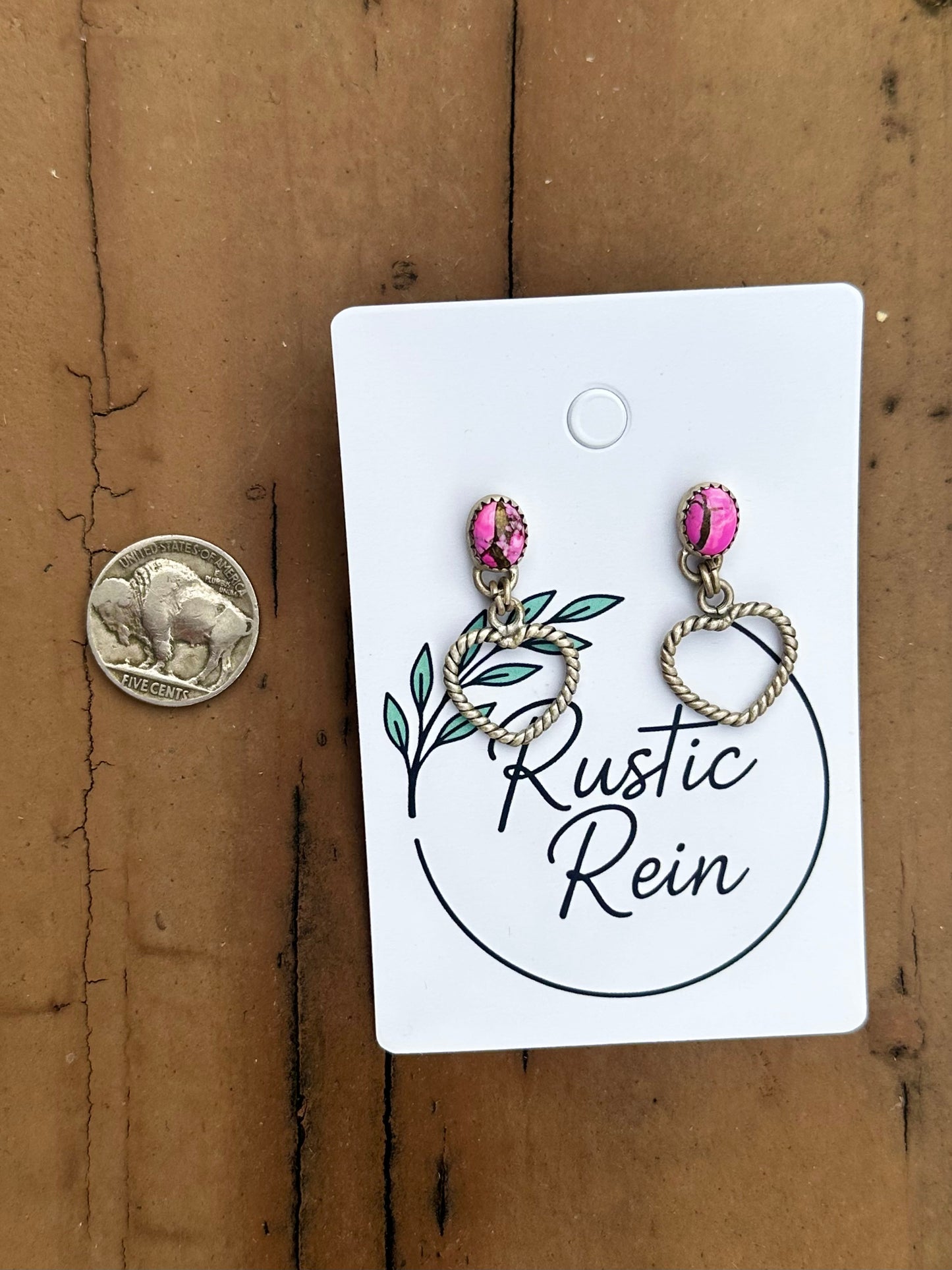 Cotton candy heart earrings