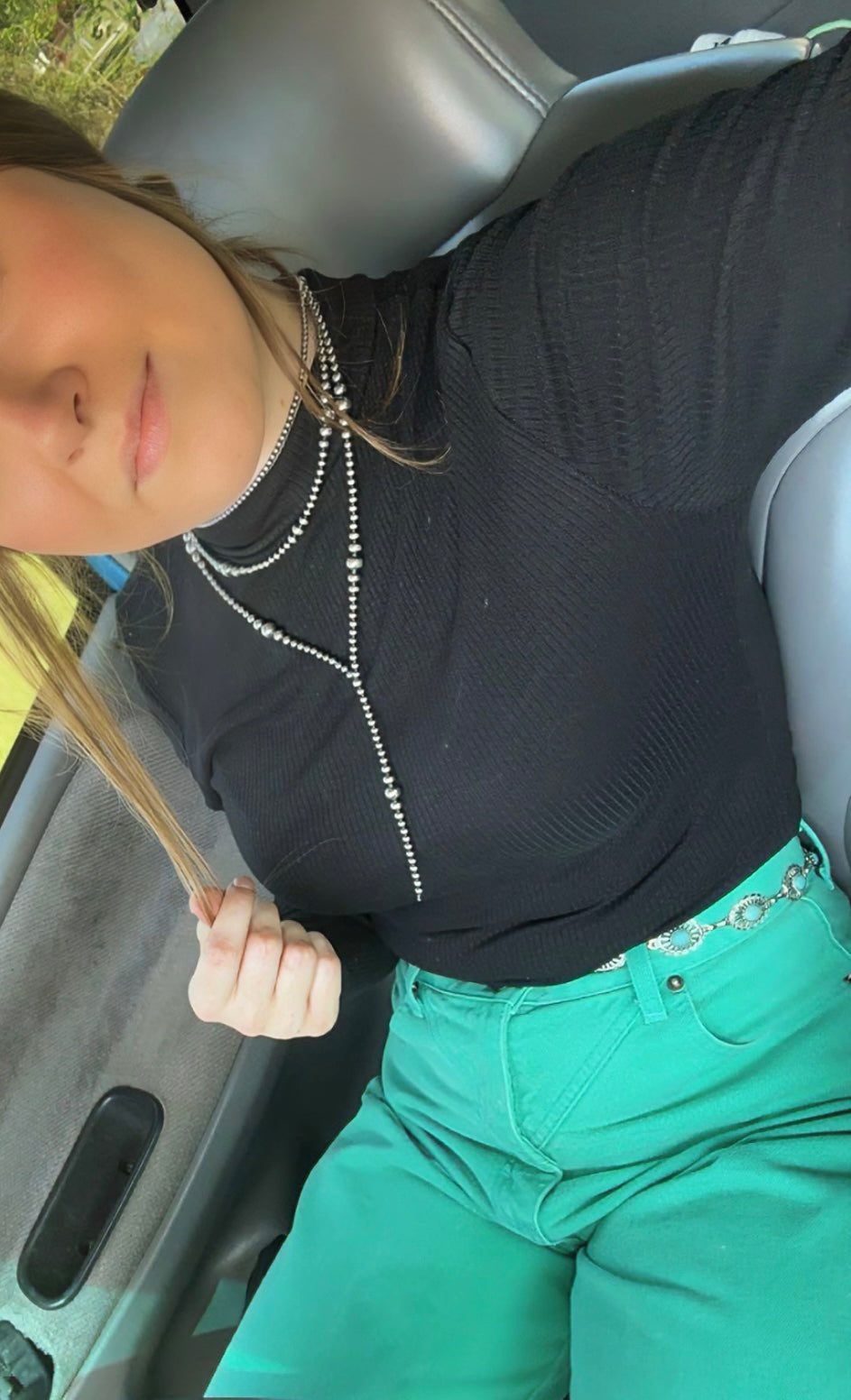 18 inch Lariat graduated sterling silver pearl