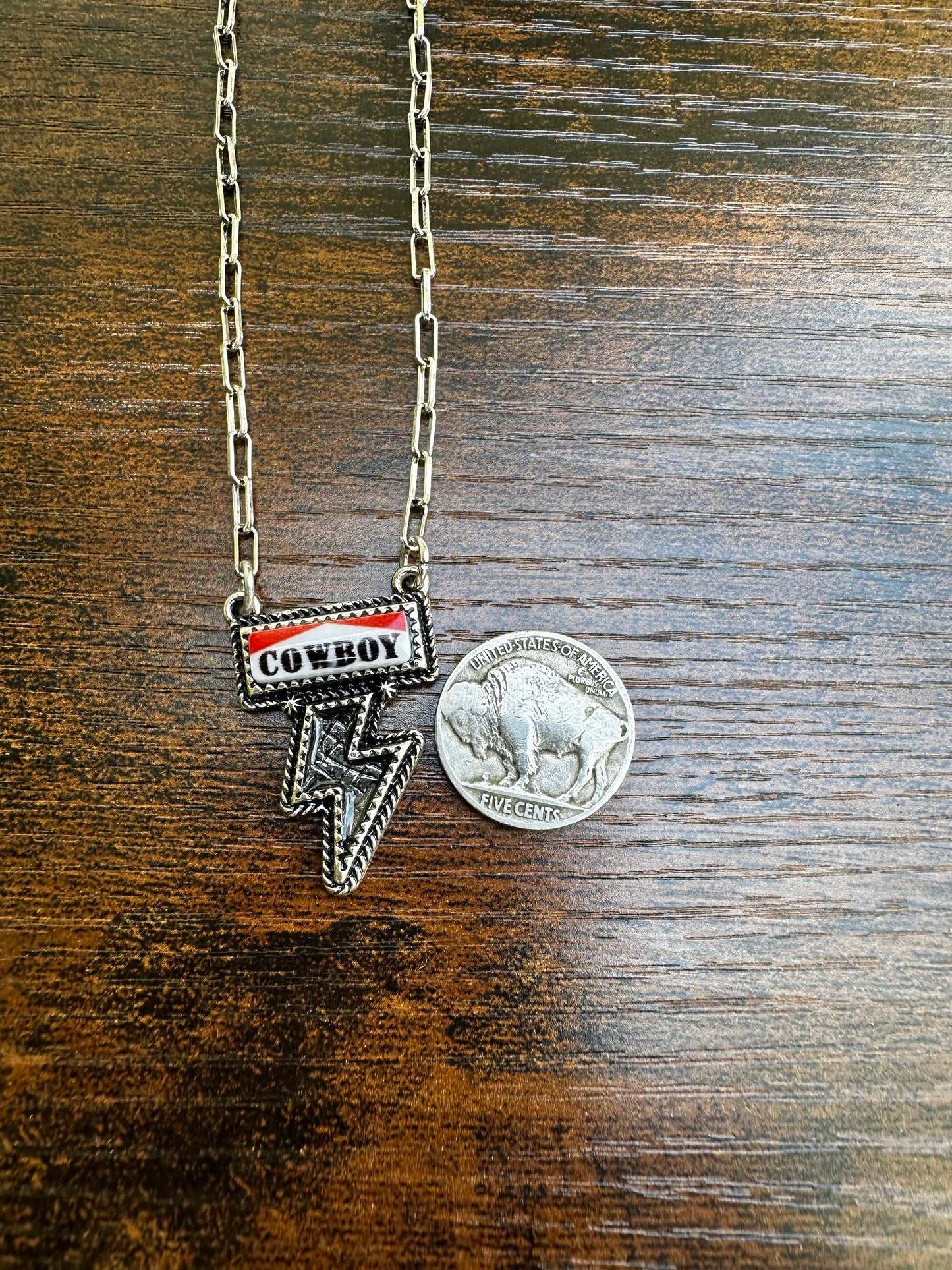 Cowboy lightning necklace