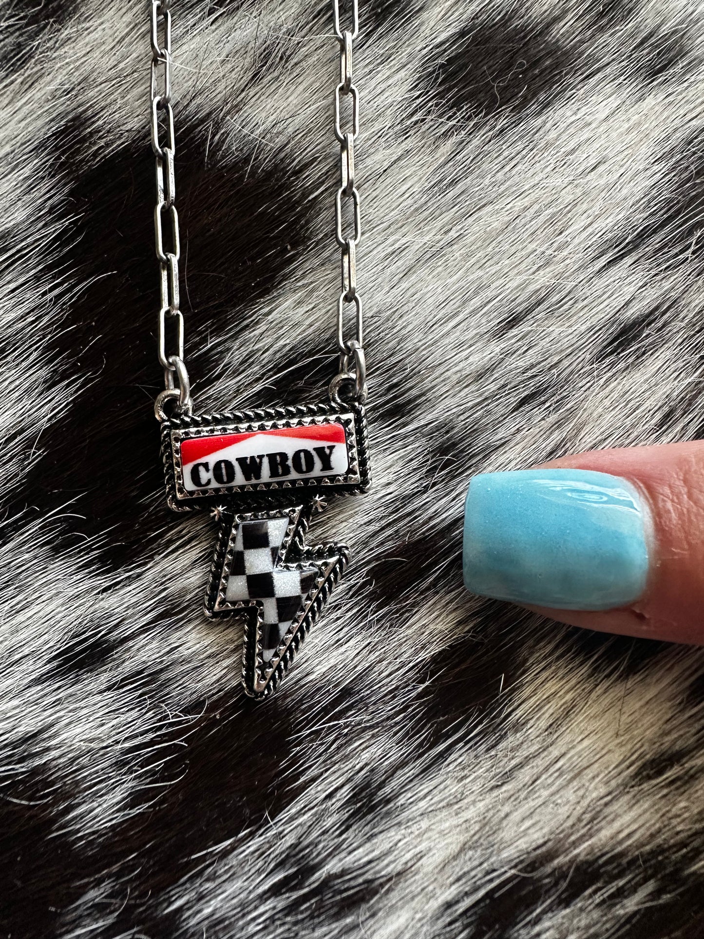 Cowboy lightning necklace