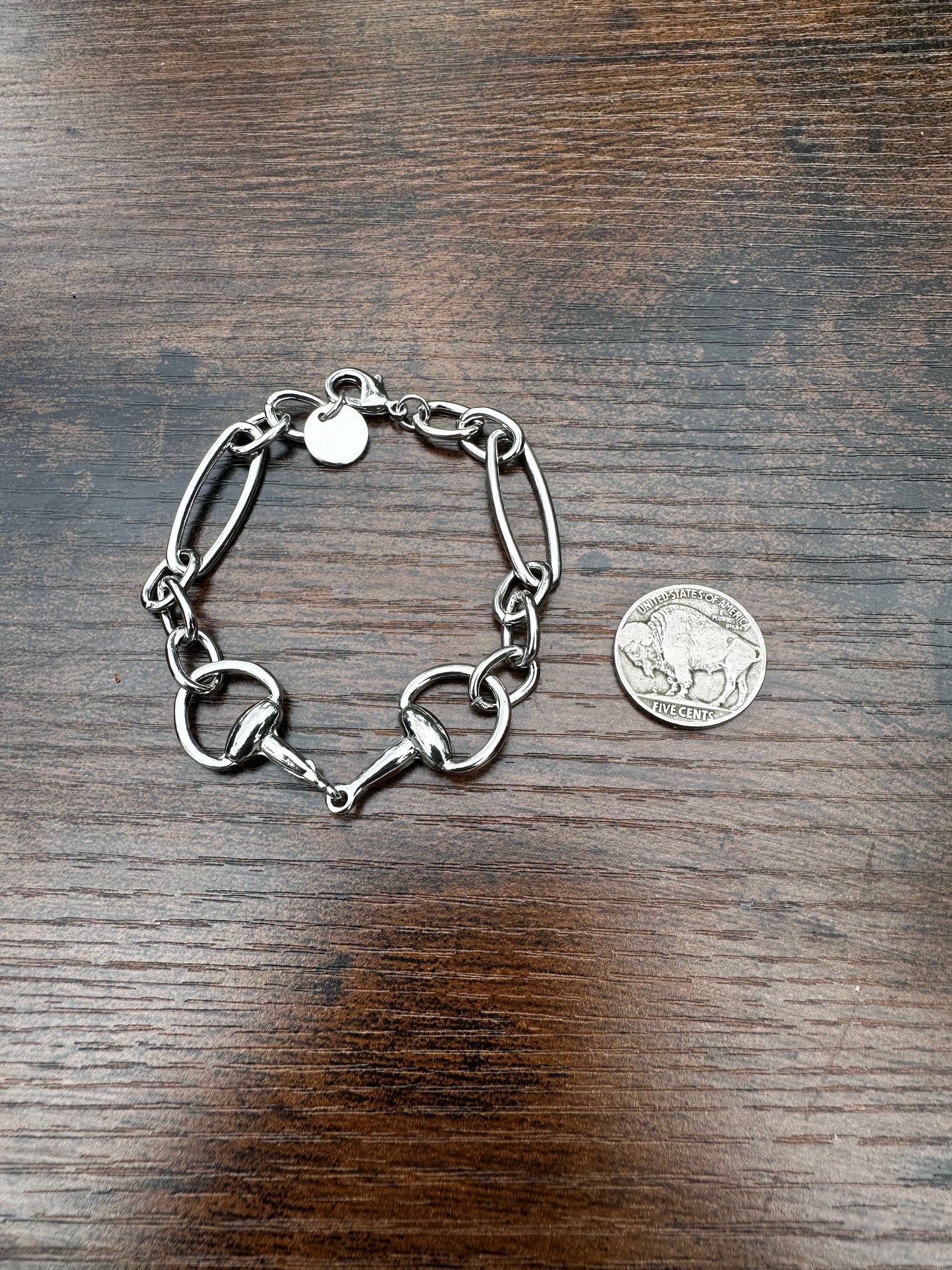 Snaffle bit bracelet