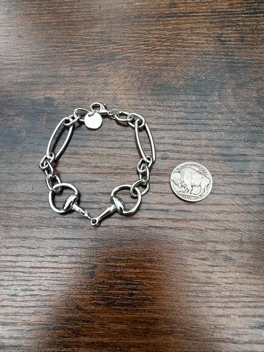 Snaffle bit bracelet