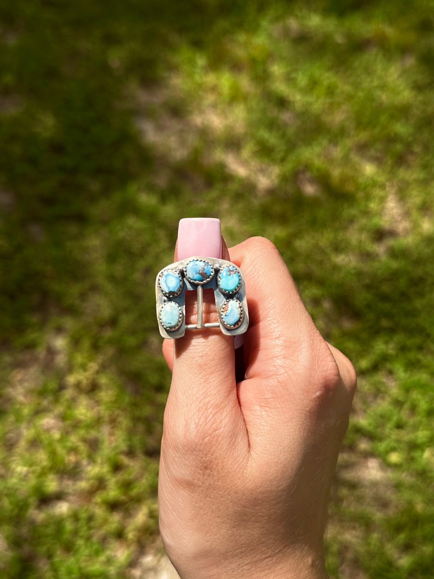 Adjustable Golden Hill buckle ring