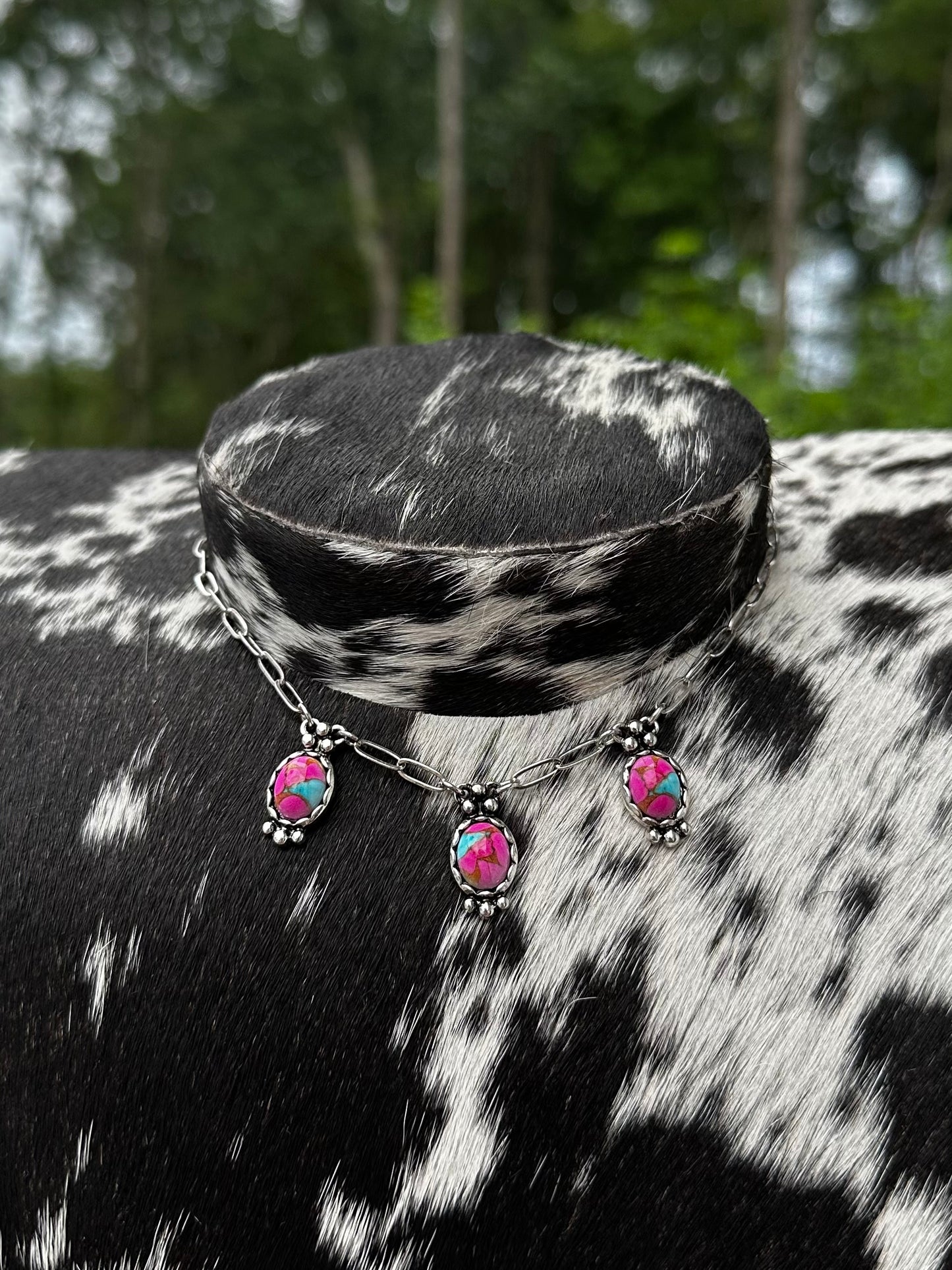 Pink piper necklace