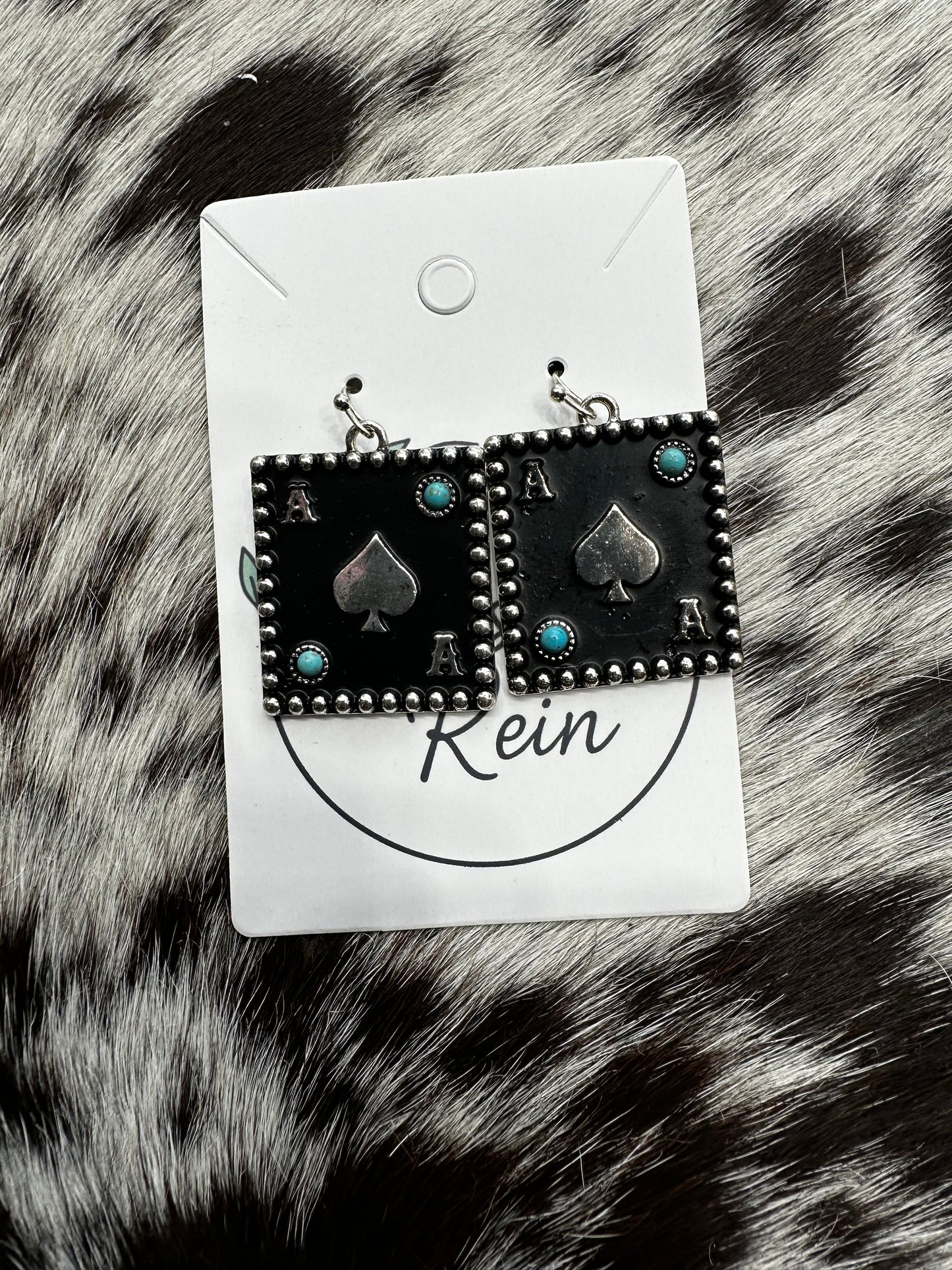Ace card earrings
