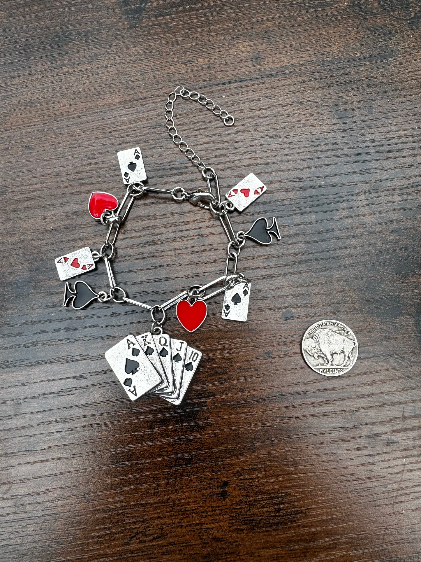 Card charm bracelet