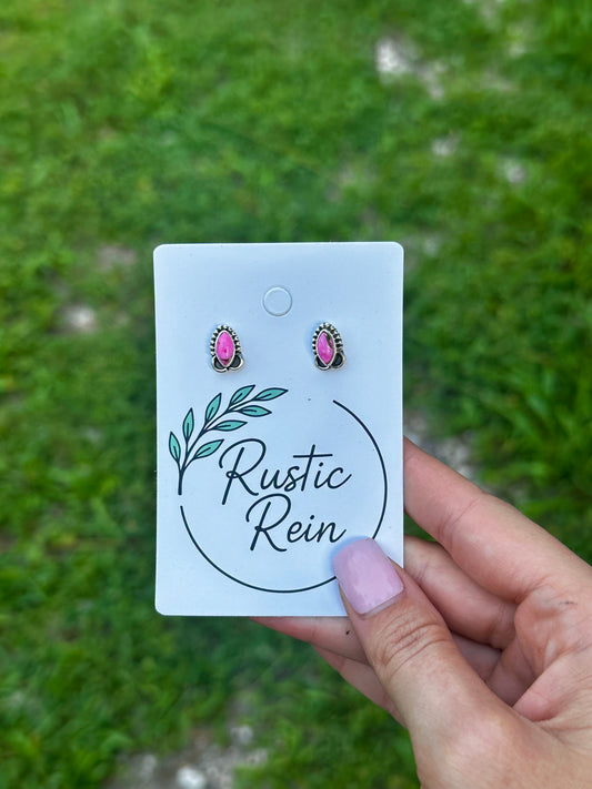 Cotton candy stud earrings