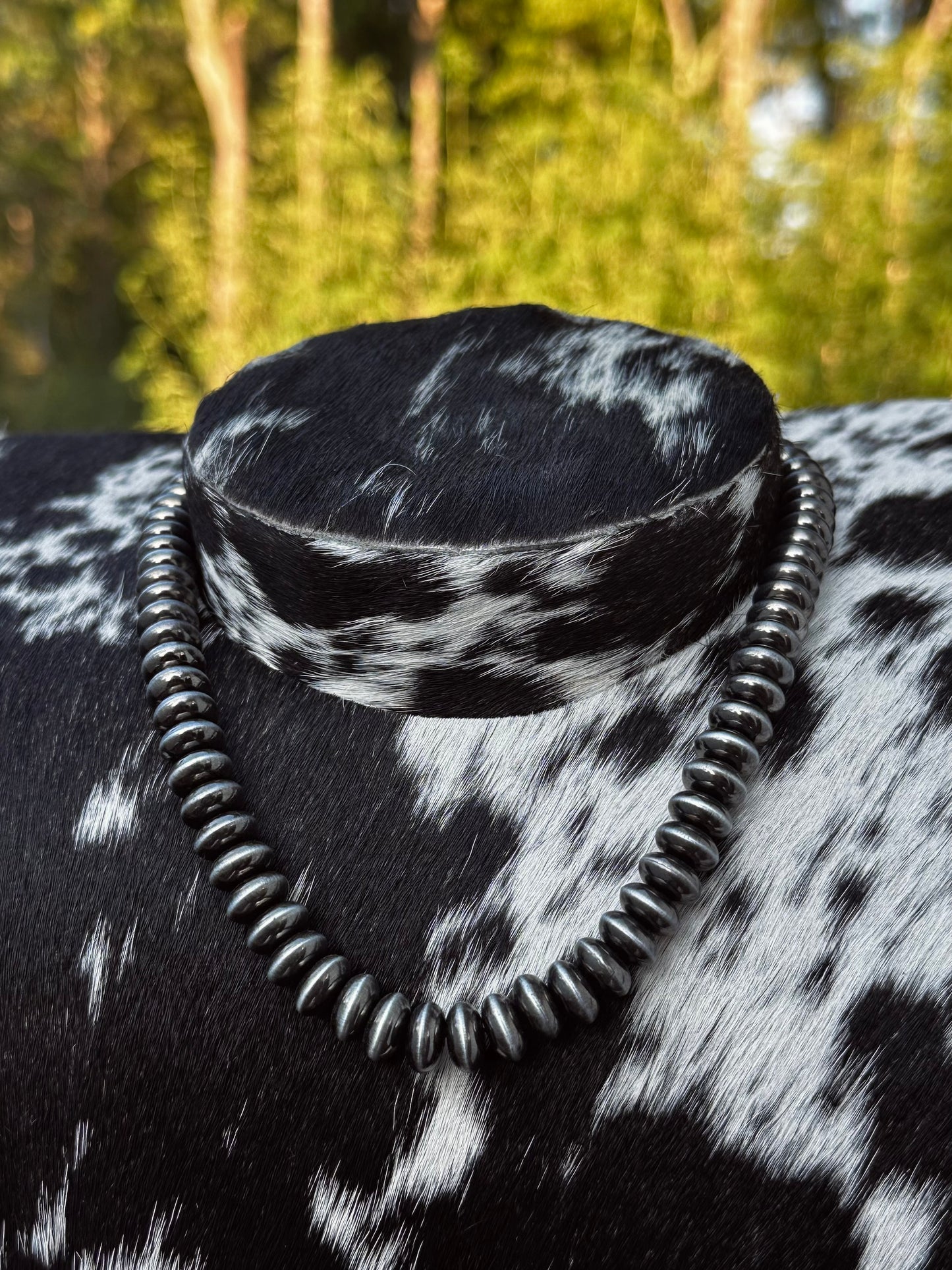 14” oval bead necklace