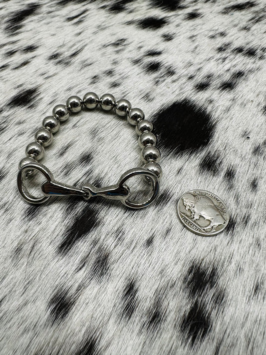 Snaffle bit stretch bracelet