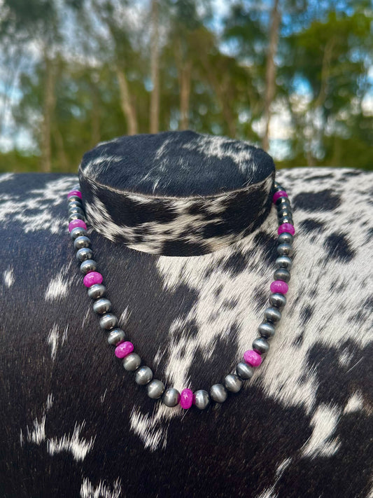 8mm Purple necklace