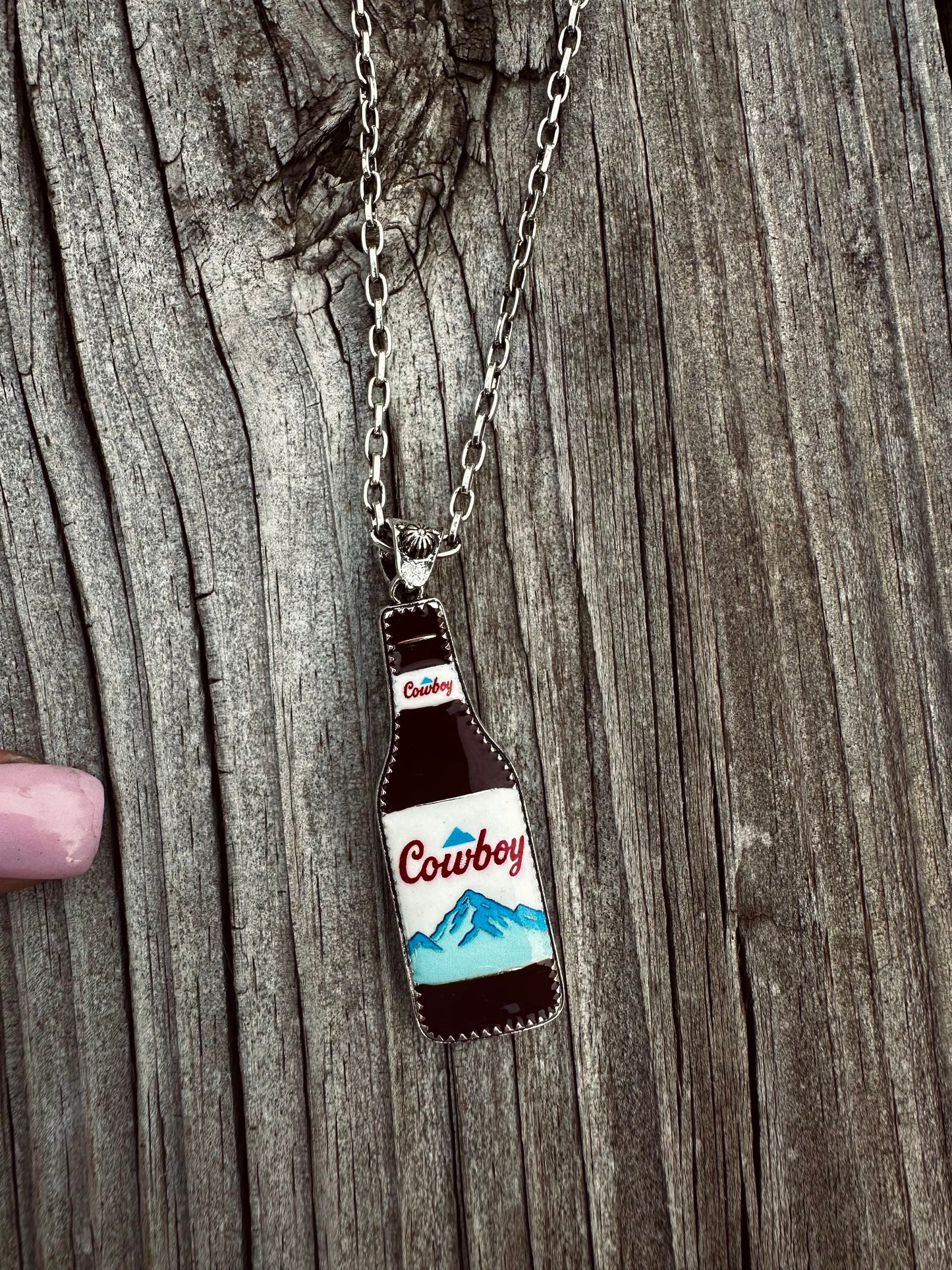 Cowboy beer necklace