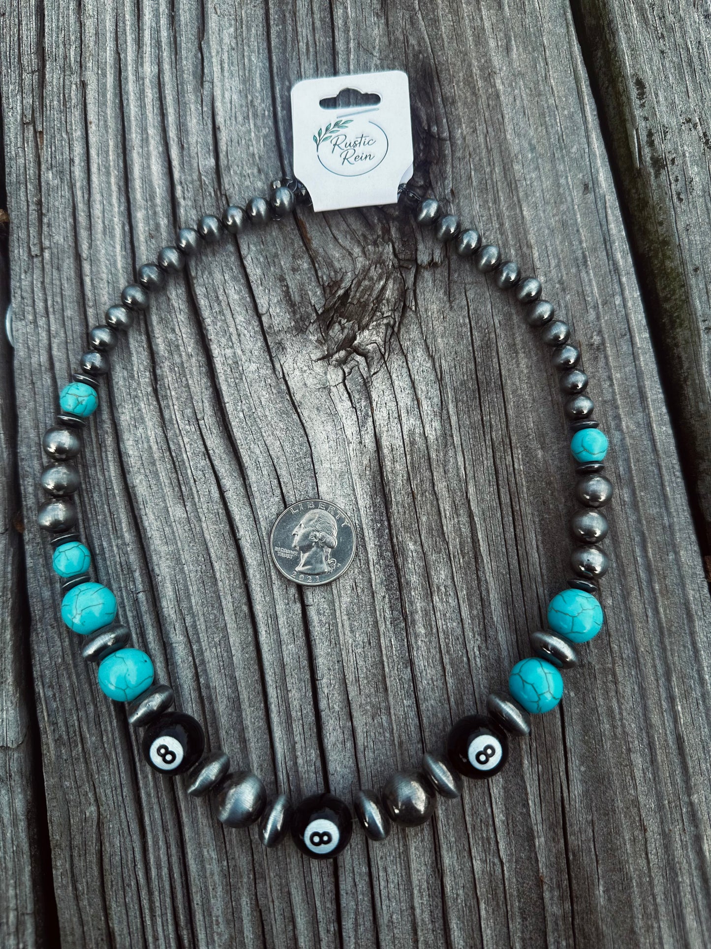 Triple 8 ball necklace