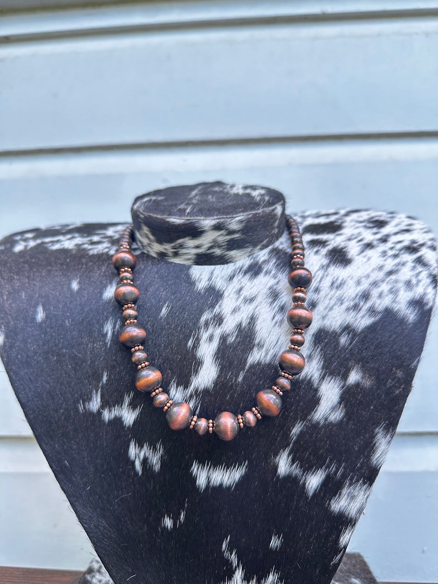 6&10mm Copper color necklace