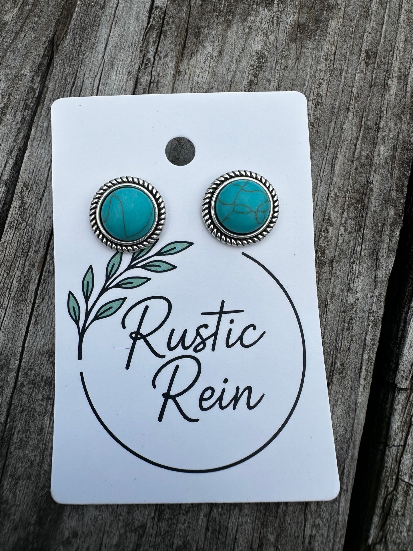 Turquoise stud earrings