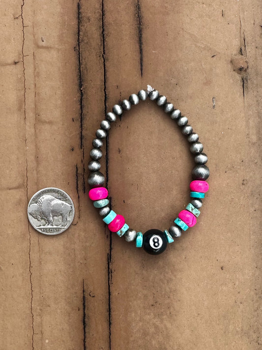 8 ball stretch bracelet