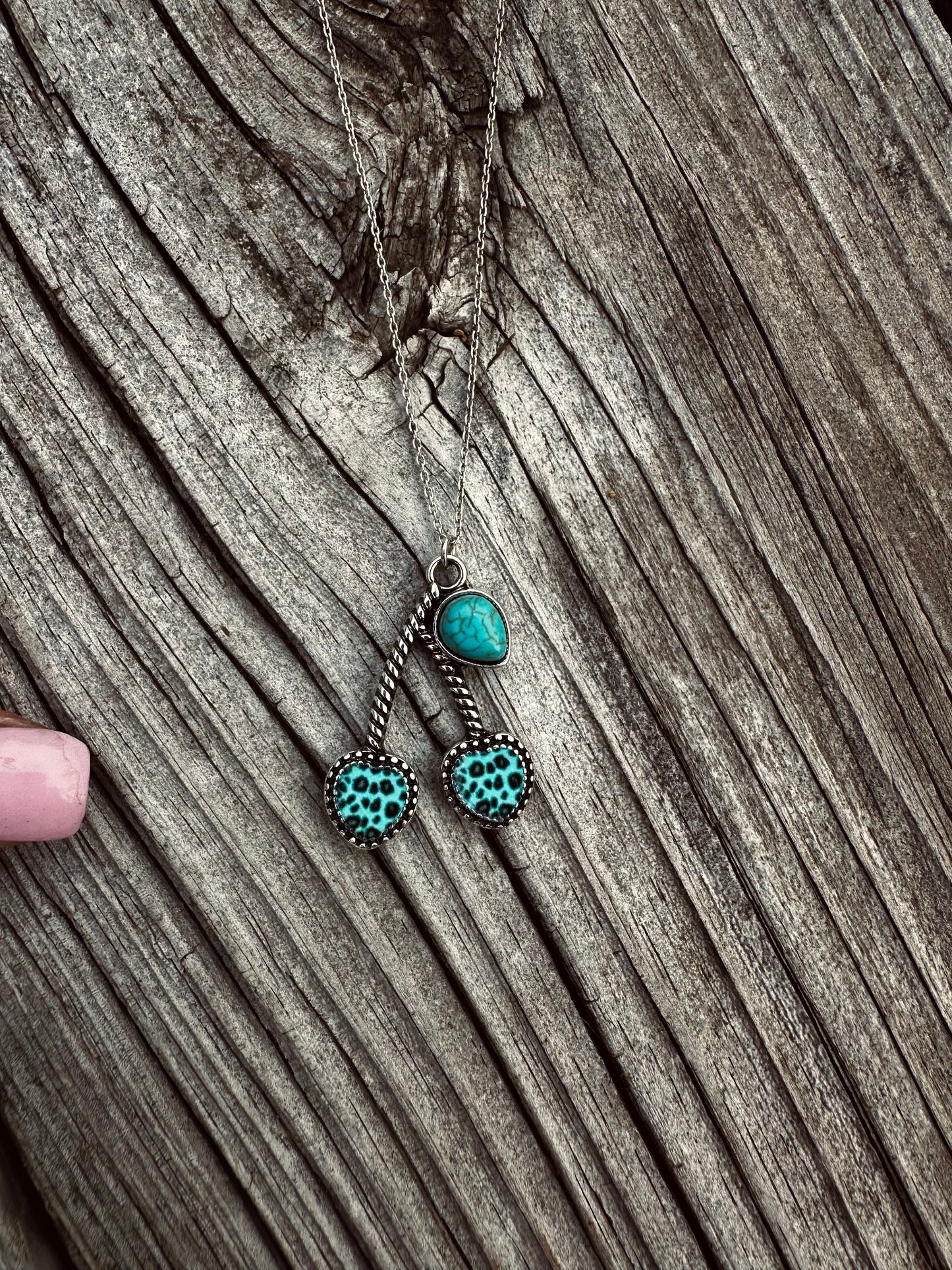 Cheetah cherry necklace