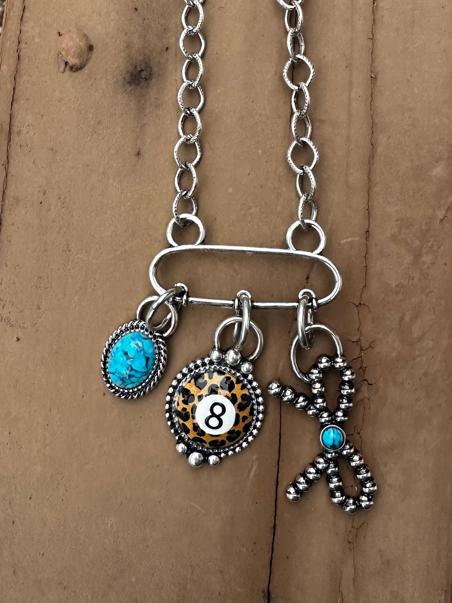 Cheetah 8 charm necklace