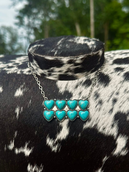Heart bar necklace