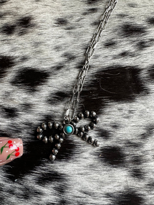Bow tie necklace