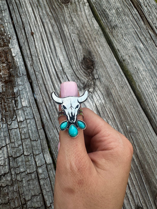 Adjustable Bull cluster ring