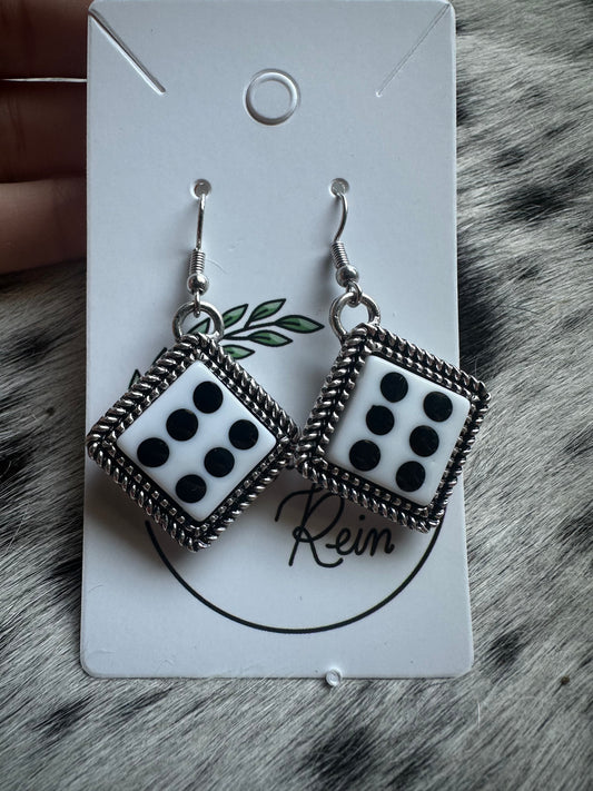 Dice earrings