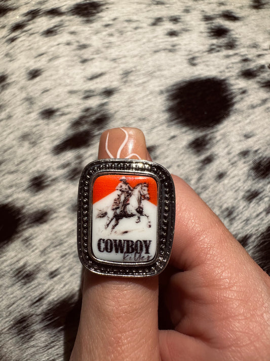 Adjustable cowboy killer ring