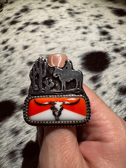 Adjustable skull ring