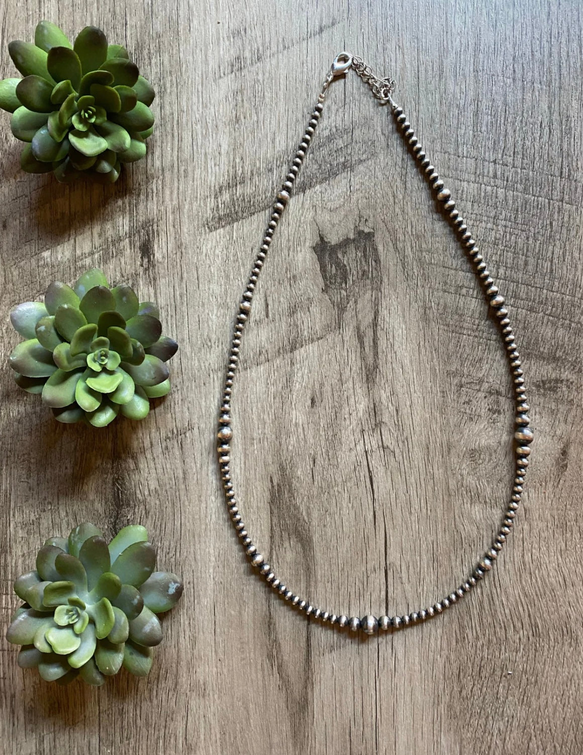 22 inch Sterling Silver Pearls necklace