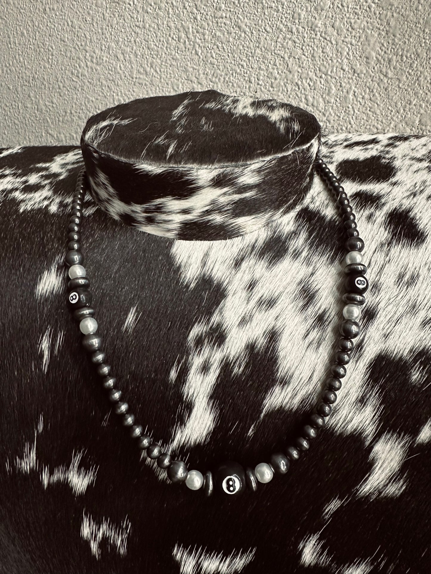 8 ball pearl necklace