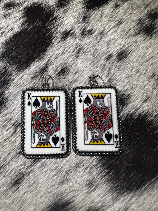 King of spades earrings