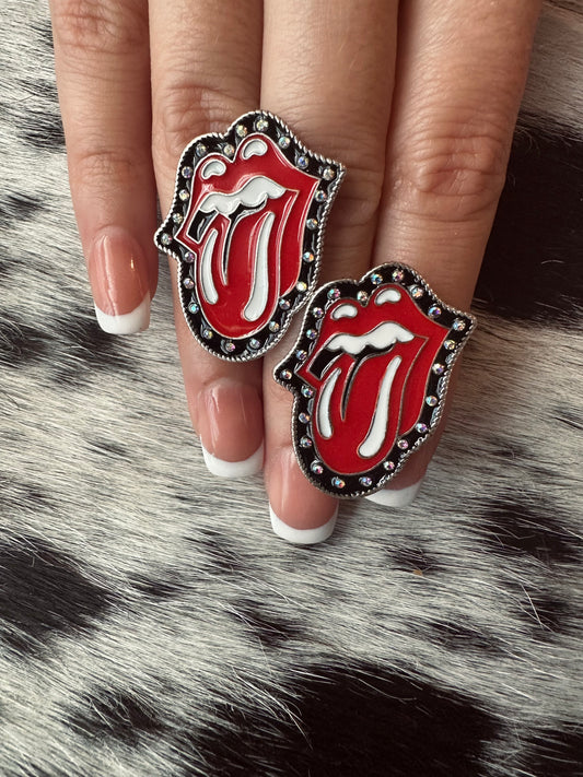 Rolling Stones earrings