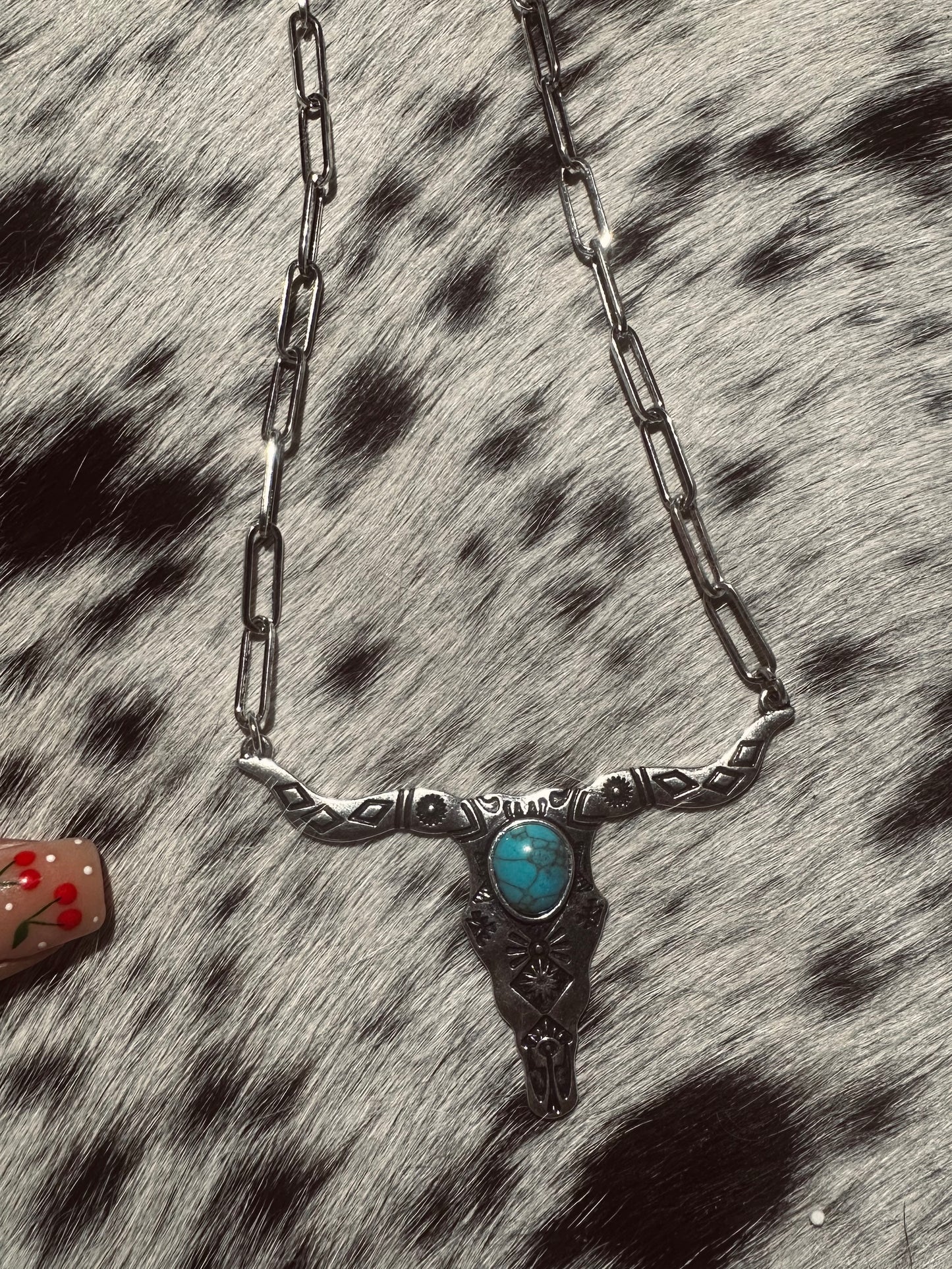 Longhorn necklace