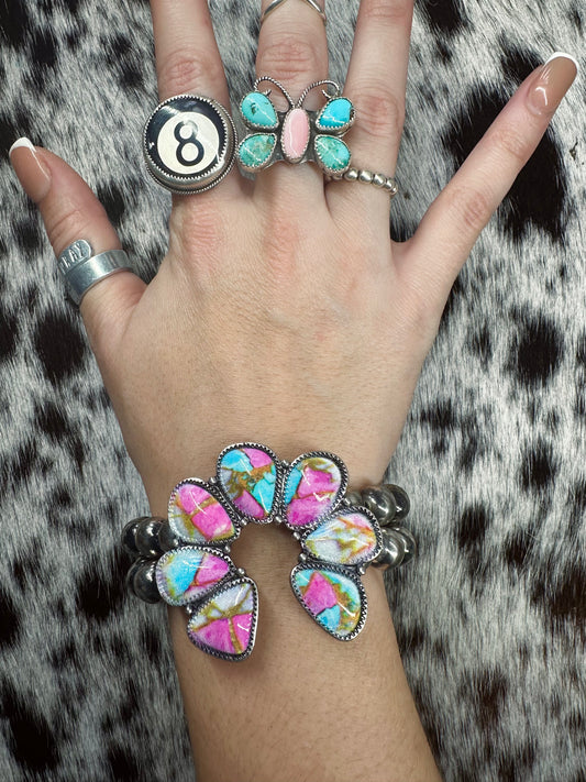 Cotton Candy double strand stretch bracelet