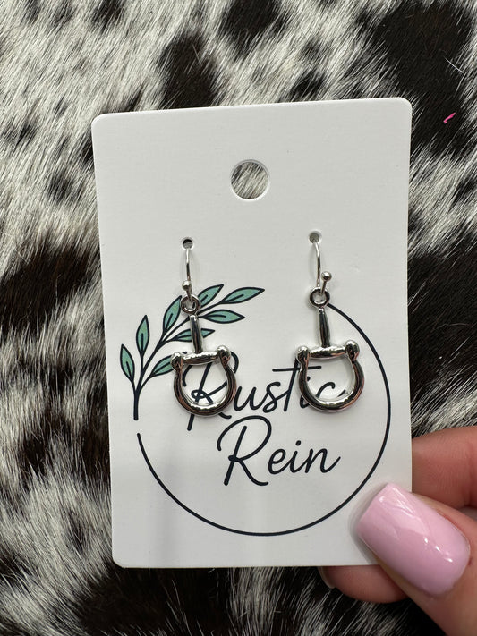 Half snaffle bit earrings