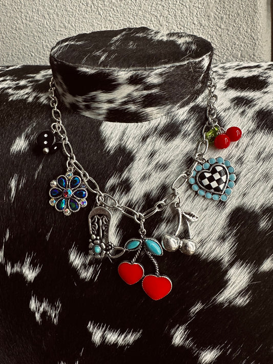 Cherry charm necklace