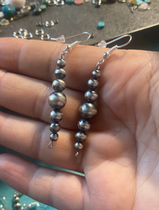 Sterling silver dangle earrings