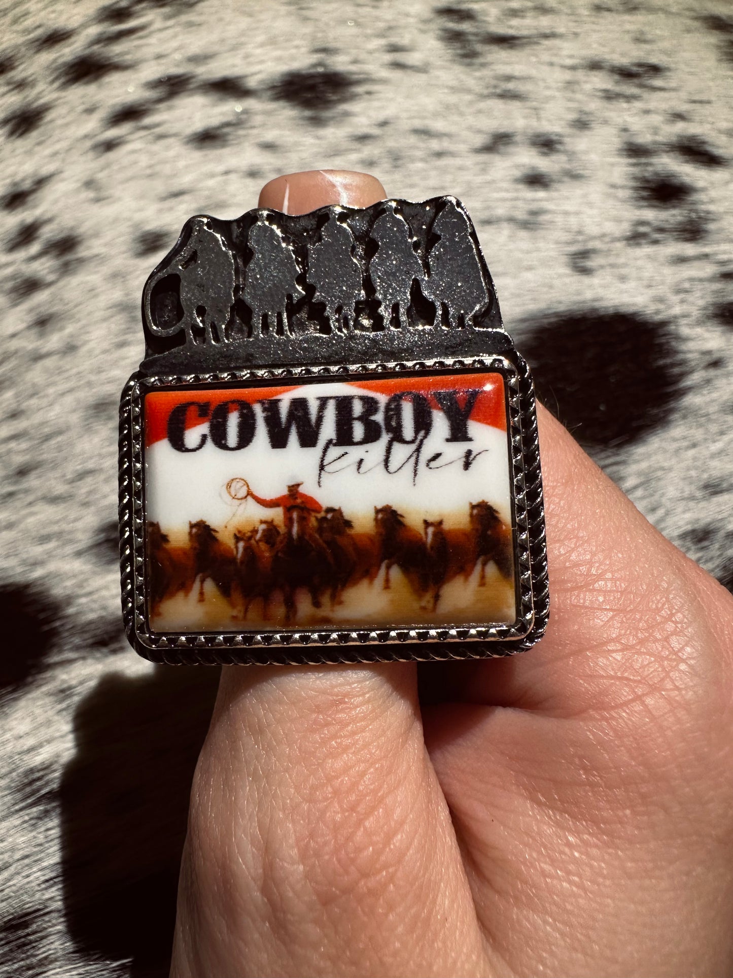 Adjustable 5 cowboy killer ring
