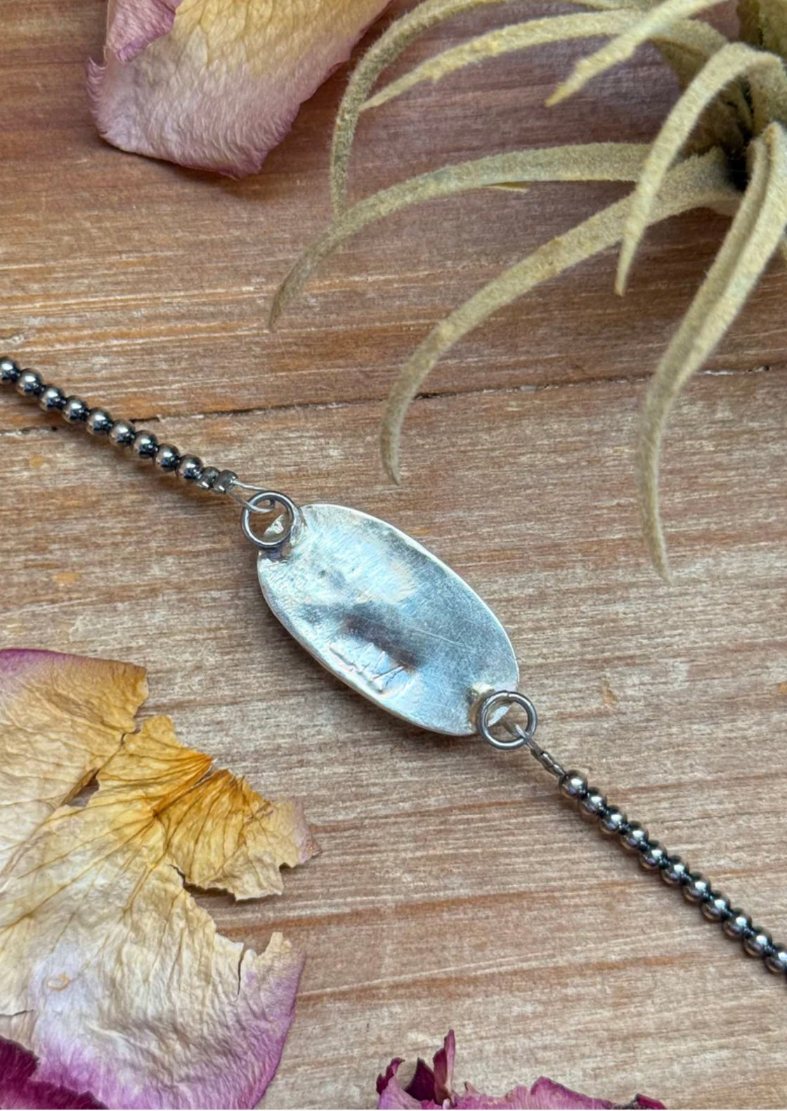 13” Sterling Silver Choker with Turquoise Pendant