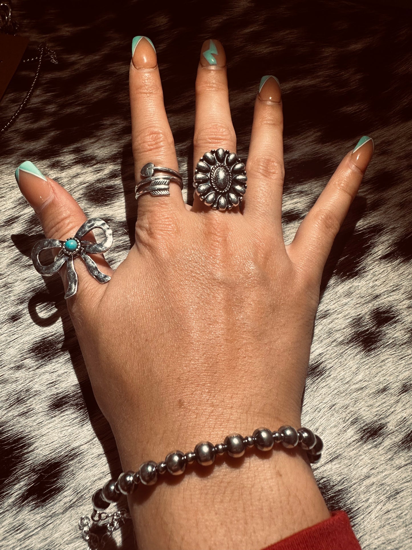 3mm & 6mm sterling silver bracelet