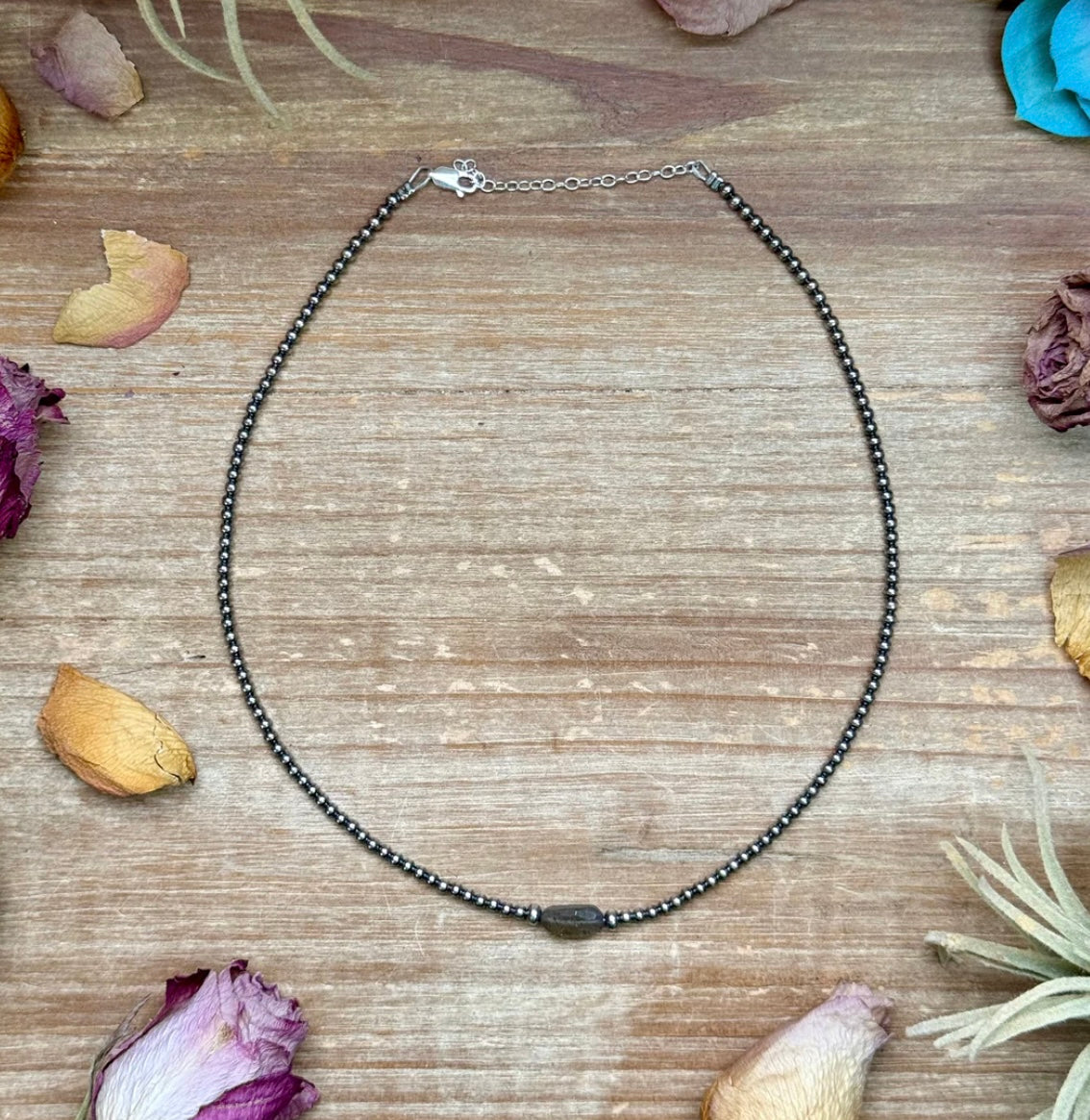16” Sterling silver Laborite necklace