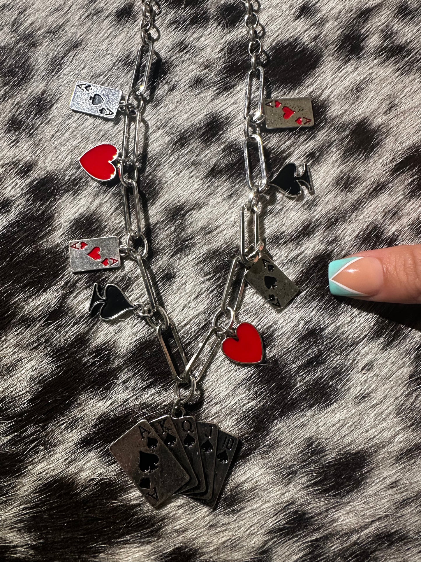 Card charm Necklace