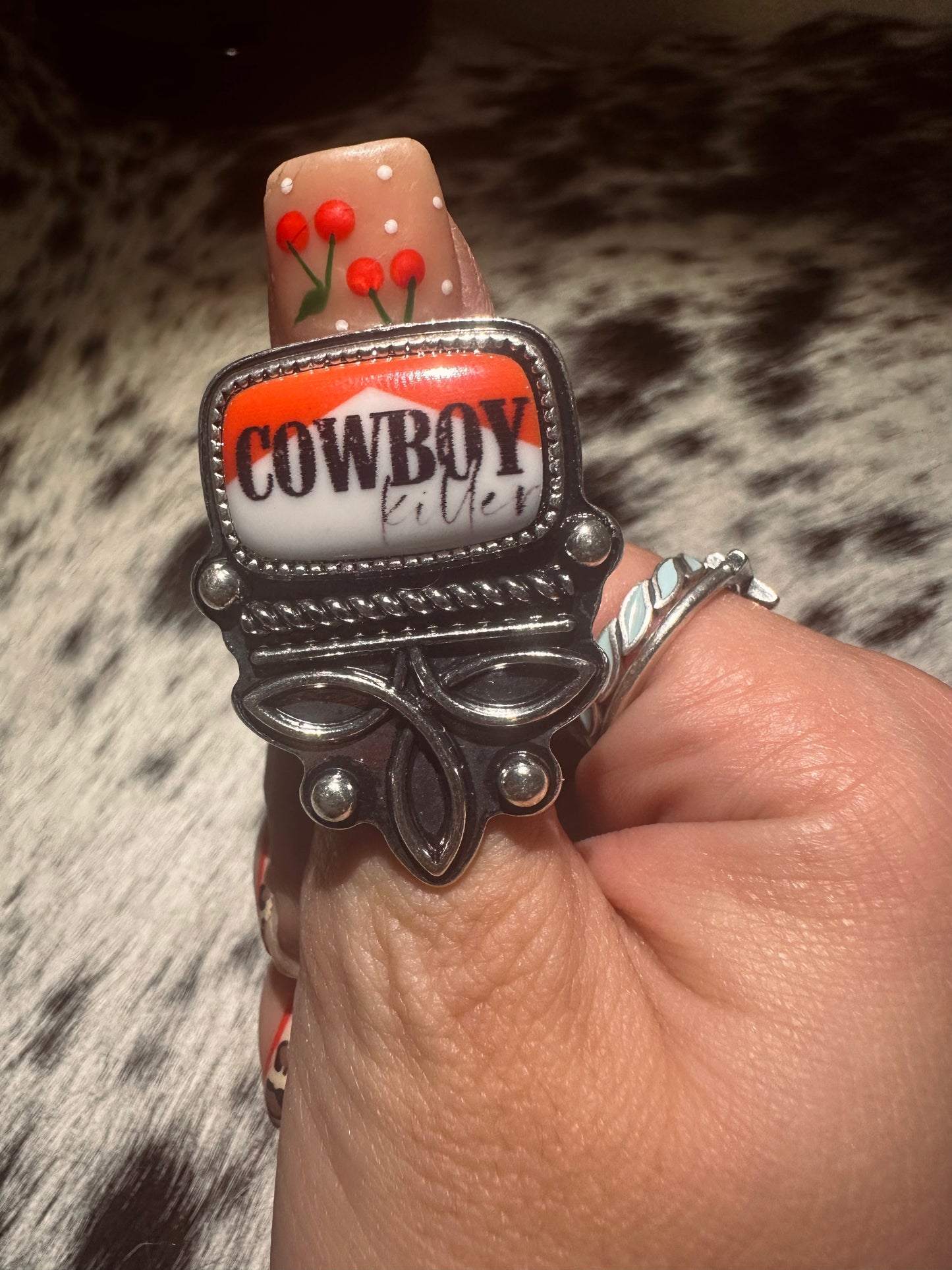 Adjustable Cowboy killer boot stitch ring