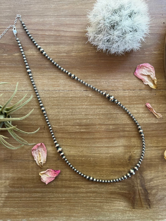 22 inch Sterling Silver Pearls necklace