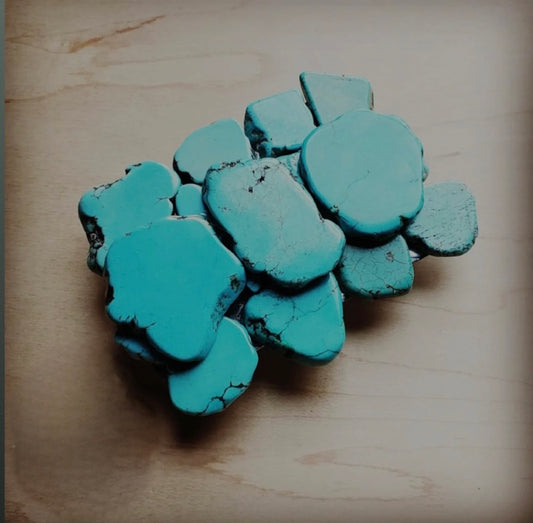 Turquoise slab buckle