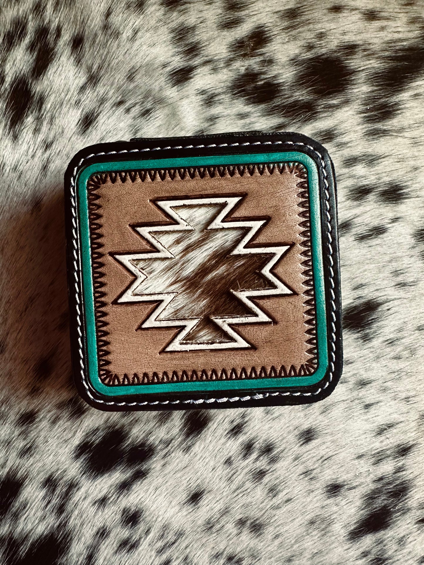 Cowhide jewelry box