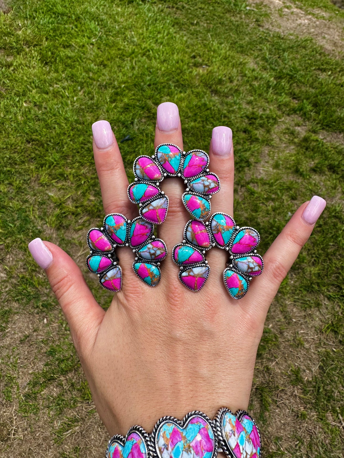 Cotton candy stretch ring